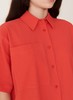 YMC Eva Lily Cotton Seersucker Shirt - Red - Thumbnail 7