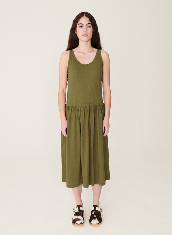Violette Slub Jersey Dress Olive | Garmentory Violette Slub Jersey Dress Olive | Garmentory