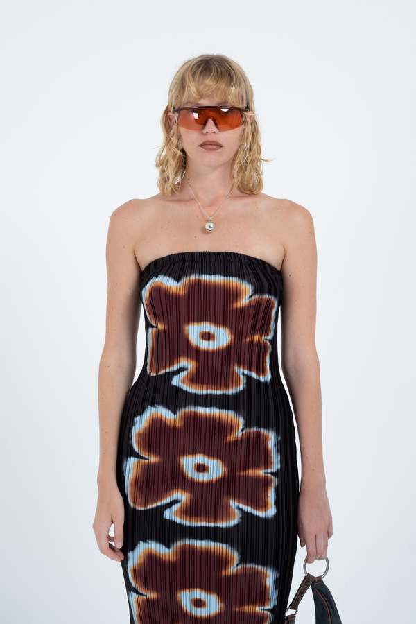ARTHUR Box Pleat Tube Dress | Garmentory