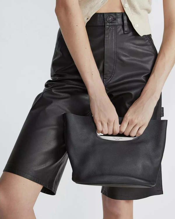 Rag & Bone Large Belize Clutch Leather Black Garmentory