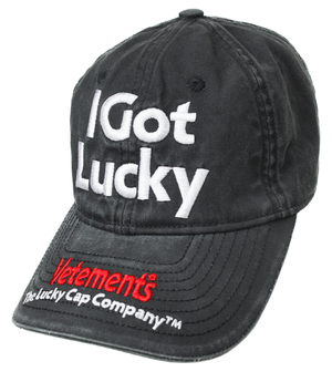 Vetements Got lucky embroidered cap - Gray | Garmentory