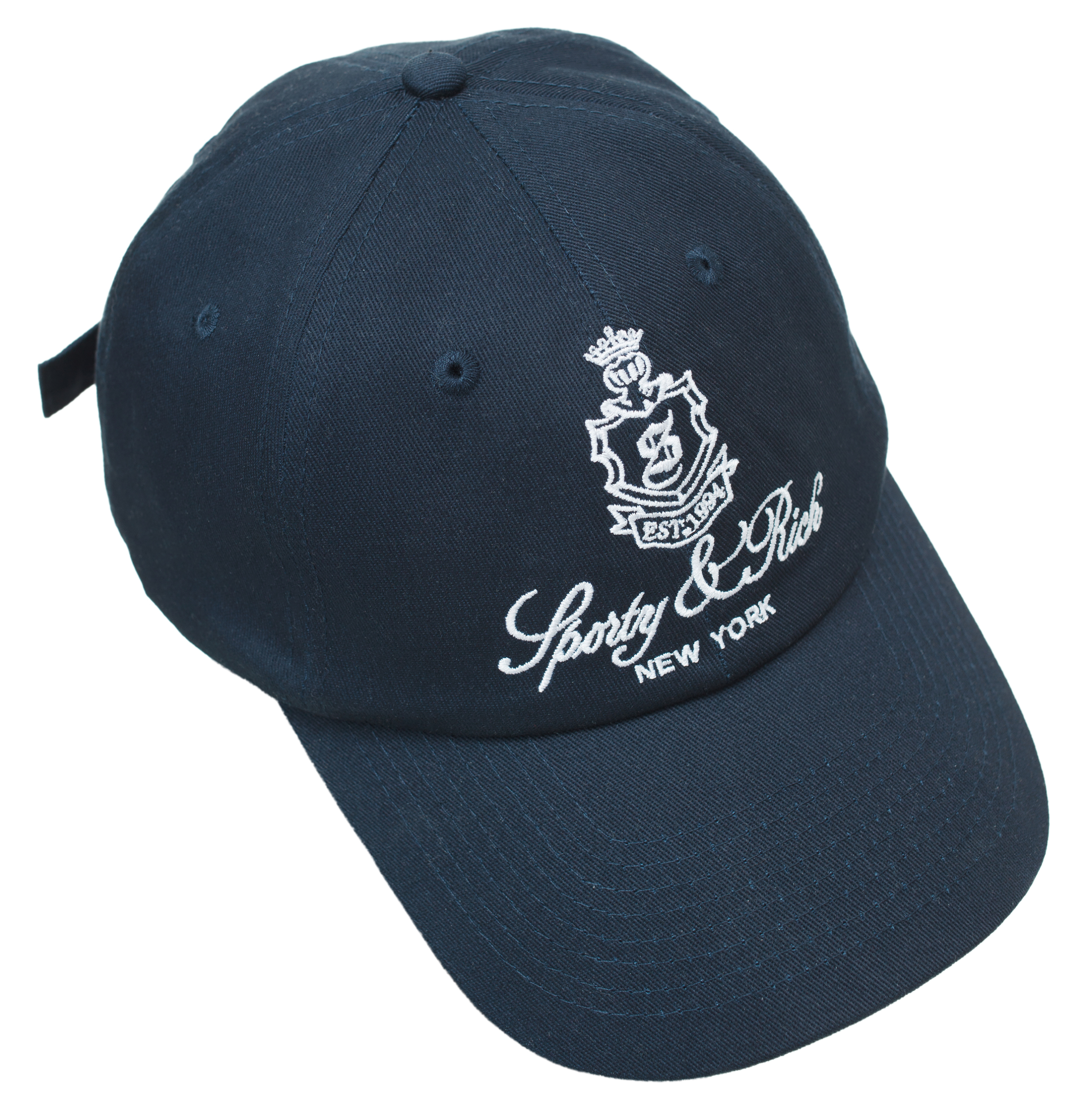 Sporty & Rich Navy Cap with Crest Embroidery Sporty & Rich Men main image 4