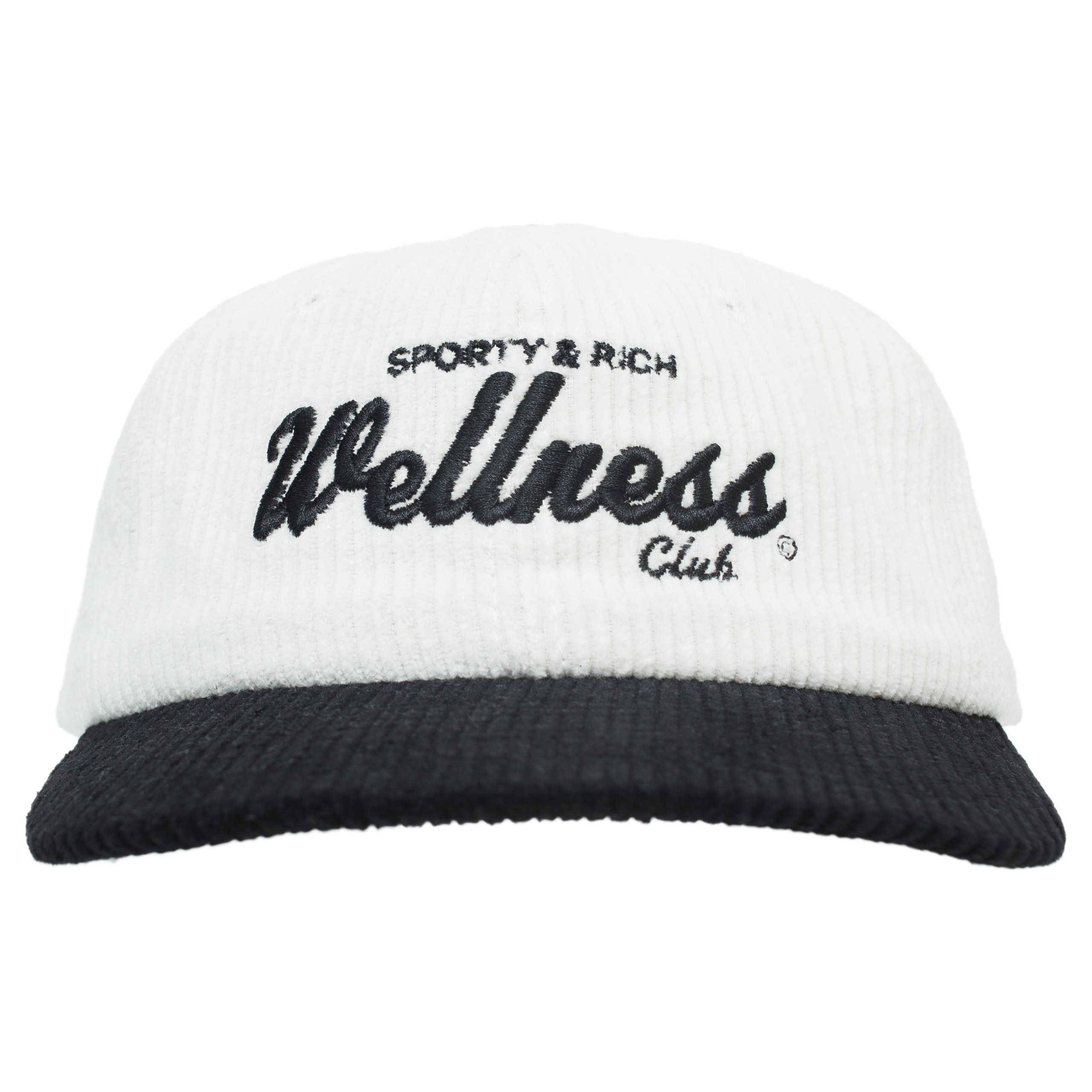 Sporty & Rich Draft Corduroy Hat - White/Sage green Wellness club Wellness Club Corduroy Hat - White/Purple – Sporty & Rich main image 2
