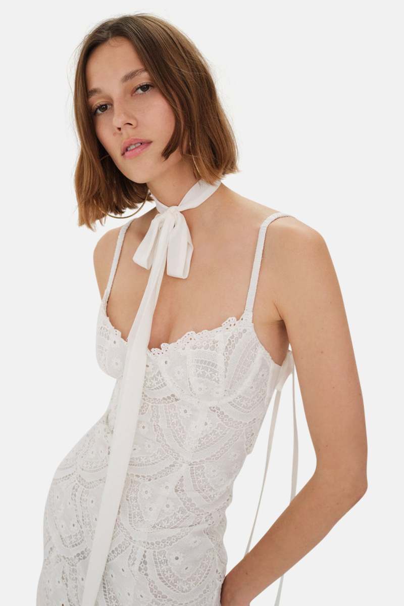 ANDMARY Sandra lace dress ホワイト ANDMARY】Sandra lace dress