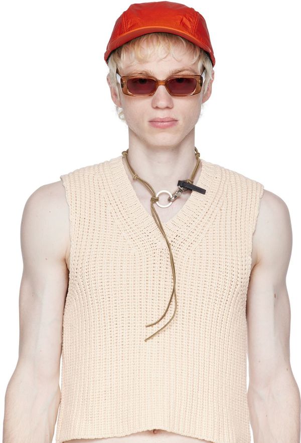 Our Legacy Green Ladon Necklace - OLIVE LEATHER | Garmentory