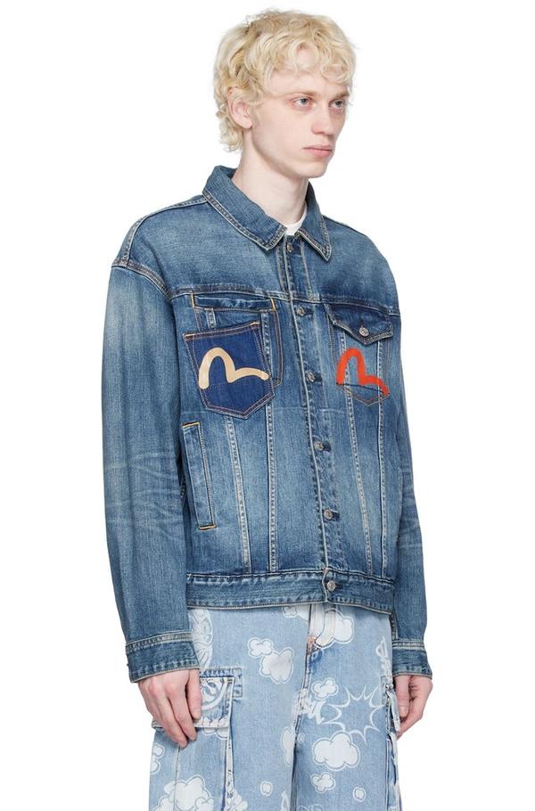 Evisu Multi Pocket Denim Jacket - Blue | Garmentory