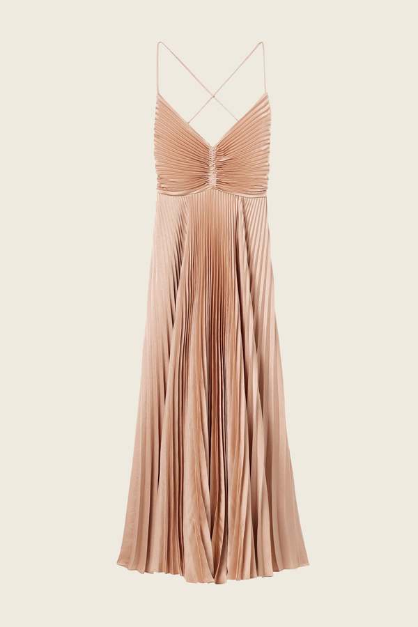 strapless open back dress Abilene Knit Combo Midi Dress – SIMKHAI main image 0