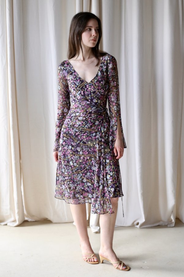 white christmas dresses Julian Floral Wrap Dress main image 1