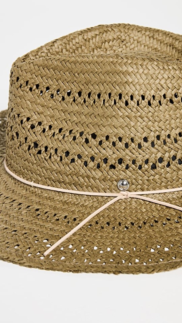 NEW RAG & BONE women\'s elle perf fedora hat in blush Rag & Bone Elle Perf Fedora Hat | Garmentory main image 4
