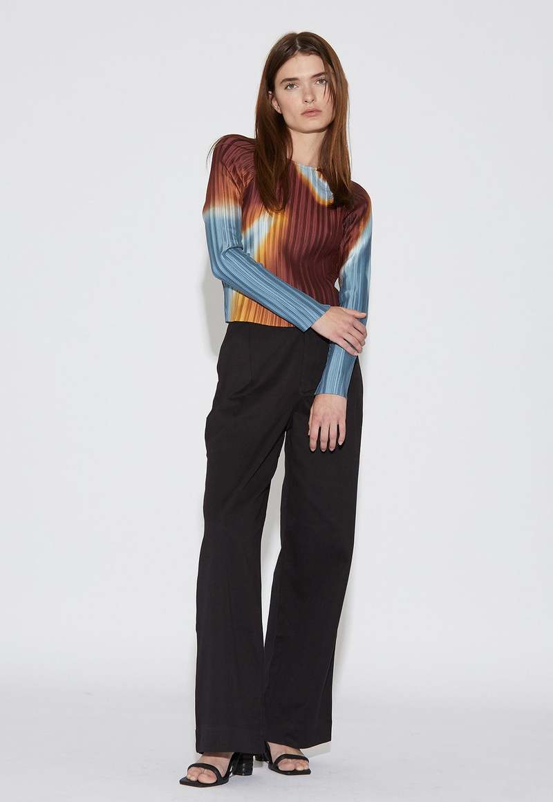 Arthur Box Pleat Raglan Top - Burn