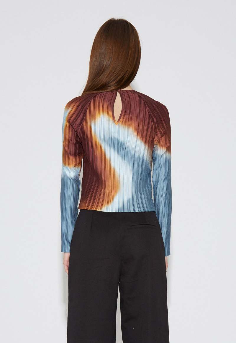 Arthur Box Pleat Raglan Top - Burn