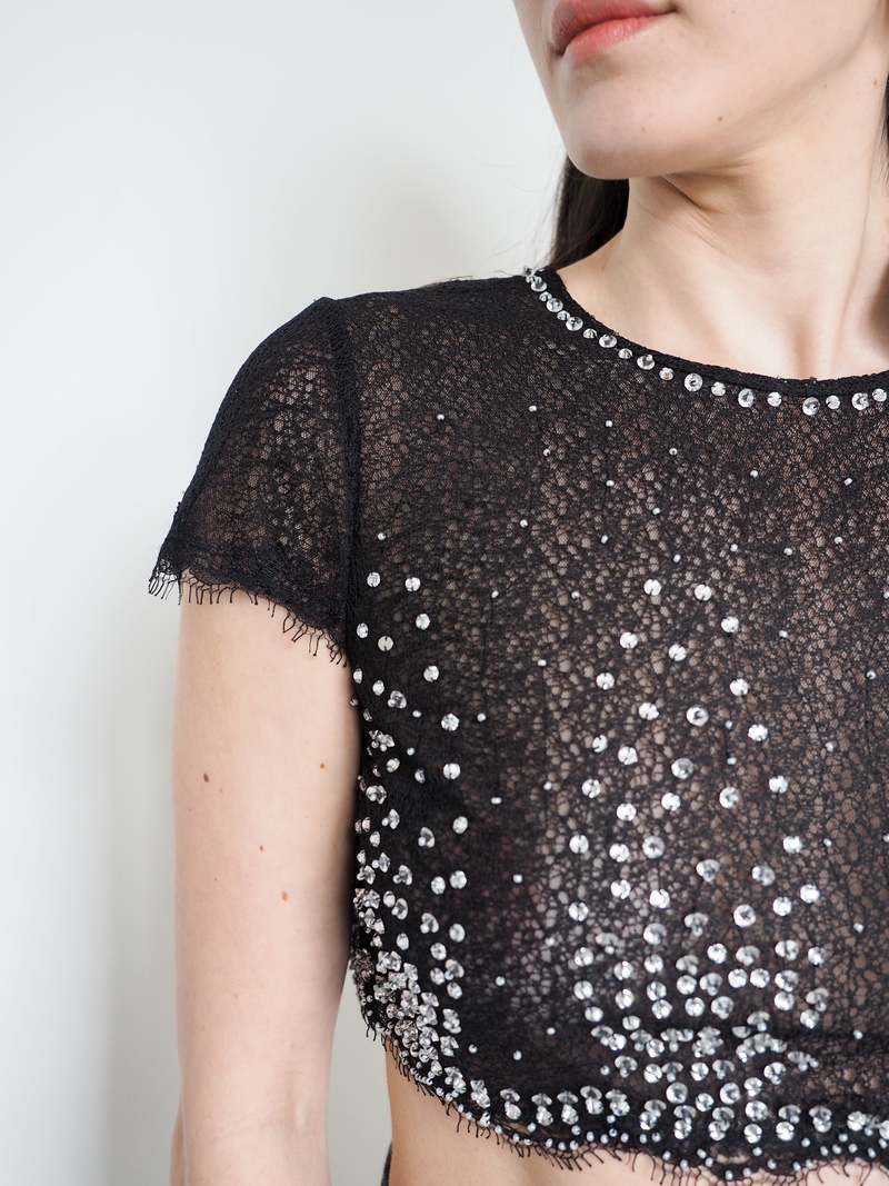 bcbg sequin top