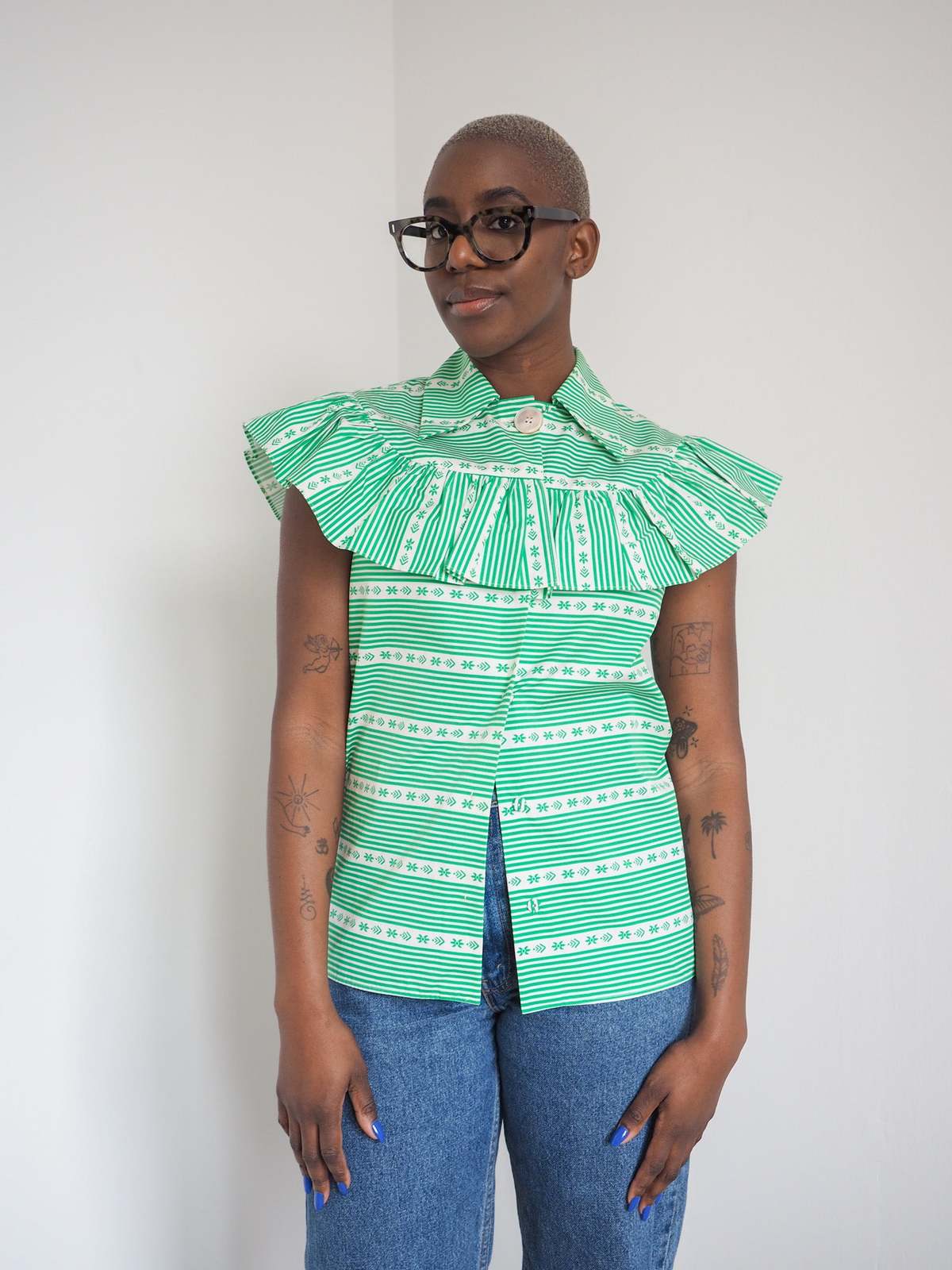 MYNE なぐもふうか　 2WAY RIBBON BLOUSE / GREEN ALL｜MYNE （マイネ）OFFICIAL ONLINE STORE｜なぐもふうか – Page 5
