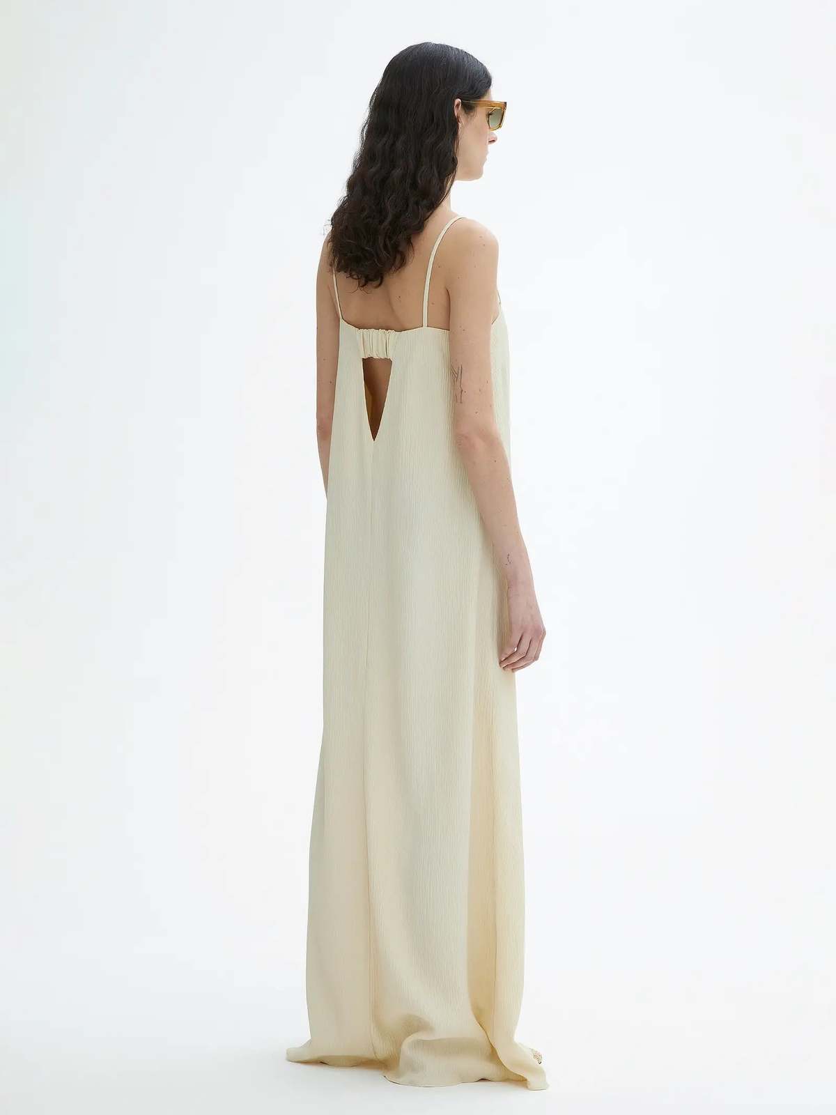 House of Dagmar Crinkled Tube Dress - Marzipan White - Image 2 of 4