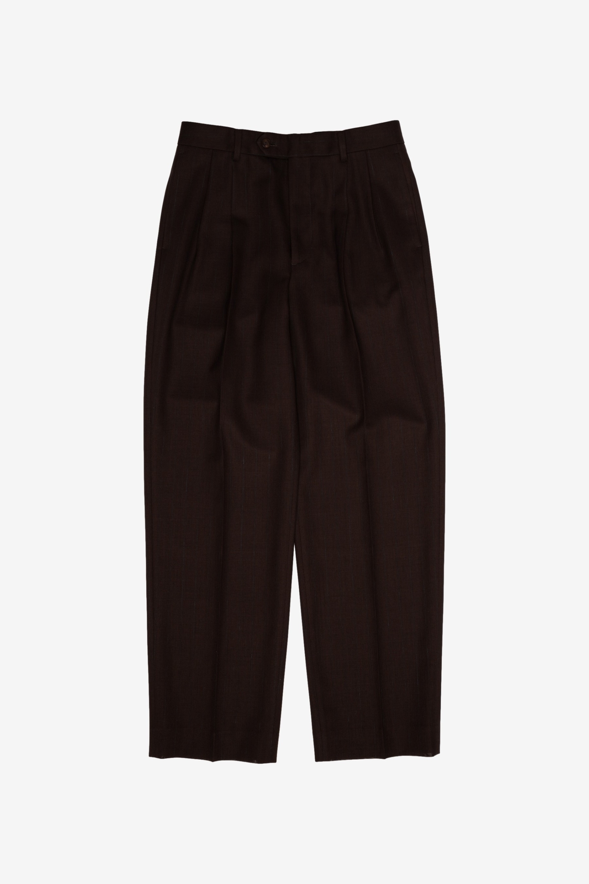 Auralee Hard Twist Wool Panama Stripe Slacks | Garmentory