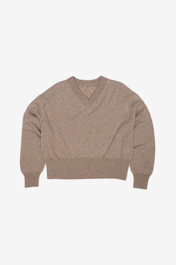 トップス auralee SUPER FINE CASHMERE SILK KNIT Auralee – Super Fine Cashmere Silk Knit Boat Neck Pullover Black