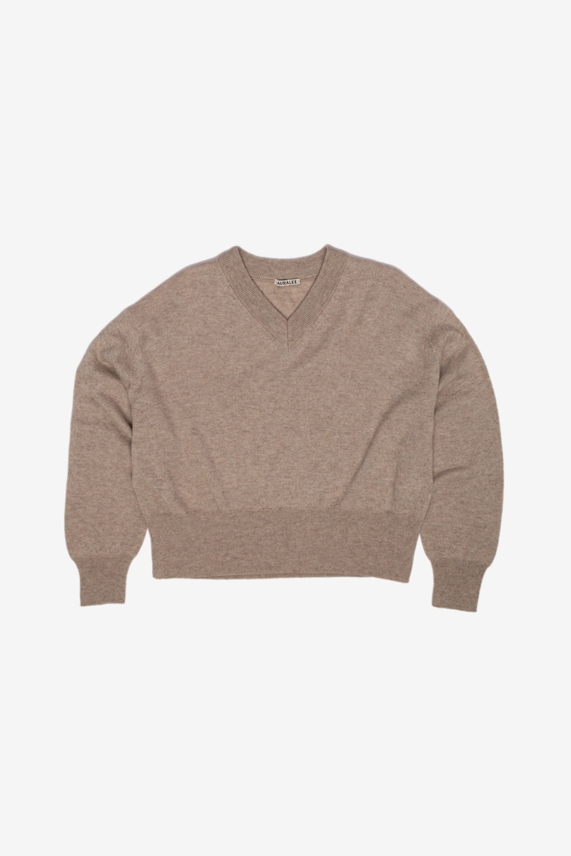 Auralee Super Fine Cashmere Silk Knit V-Neck P-O | Garmentory
