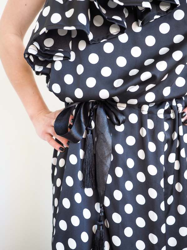Yleana Alvarez Polka Dot Asymmetrical Dress | Garmentory