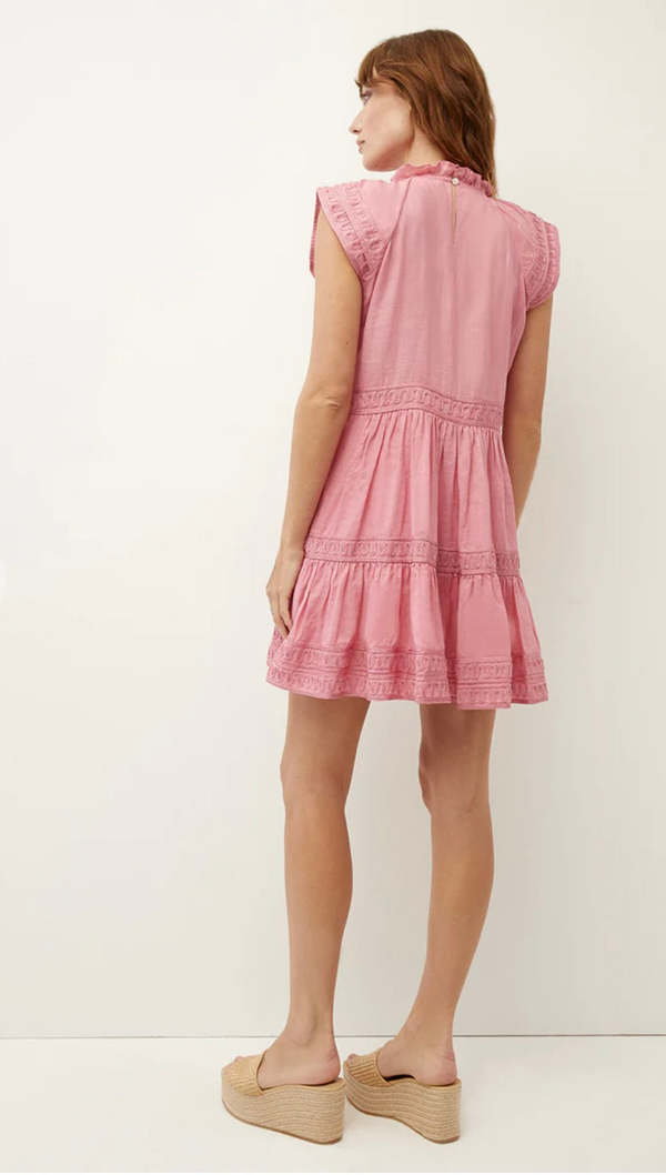 Veronica Beard Keely Tiered Dress - Dark Peony | Garmentory Veronica Beard Keely Tiered Dress - Dark Peony | Garmentory