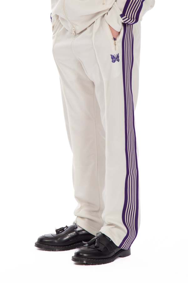 Narrow Poly Track Pant - Cream/Purple | Garmentory