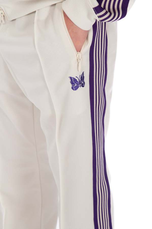 Narrow Poly Track Pant - Cream/Purple | Garmentory