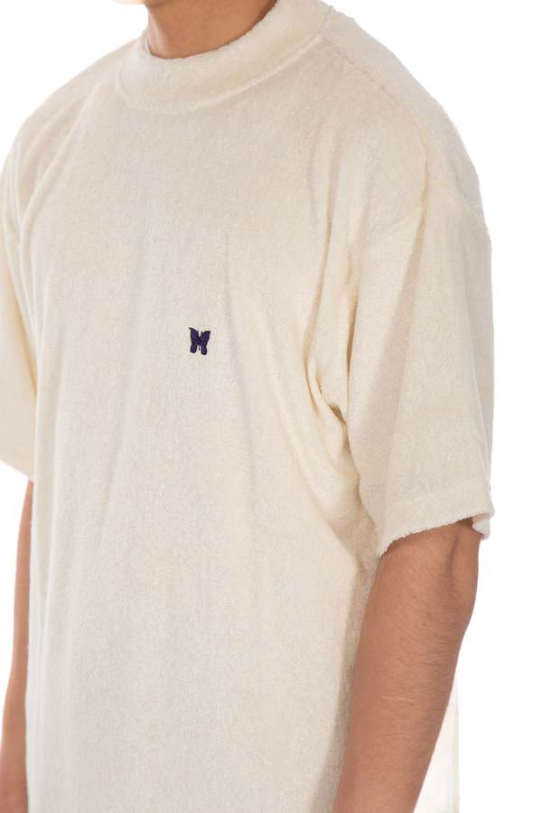 Needles s/s mock neck tee Mサイズ　KP228 S/S Mock Neck Tee - C/PE Bright Jersey(XS WHITE): NEEDLES: MENS
