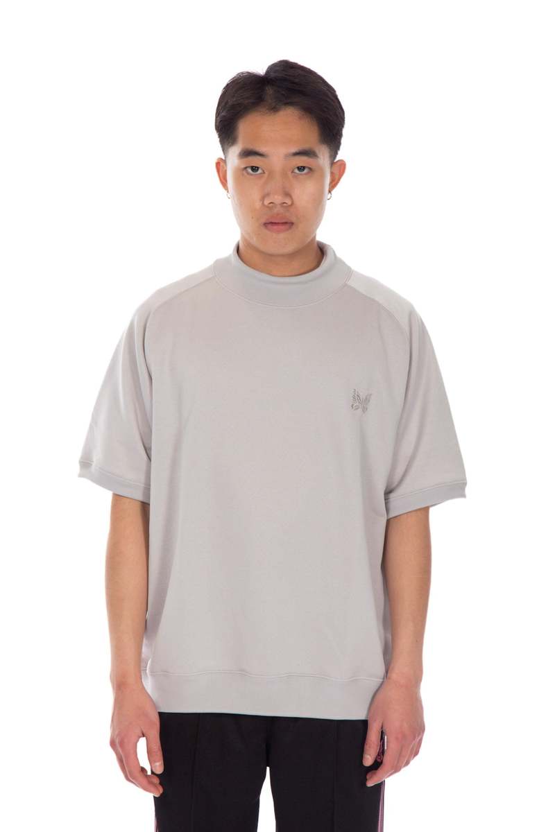 トップス NEEDLES S/S MOCK NECK TEE GRAY Short-Sleeve-Mock-Neck-Tee-