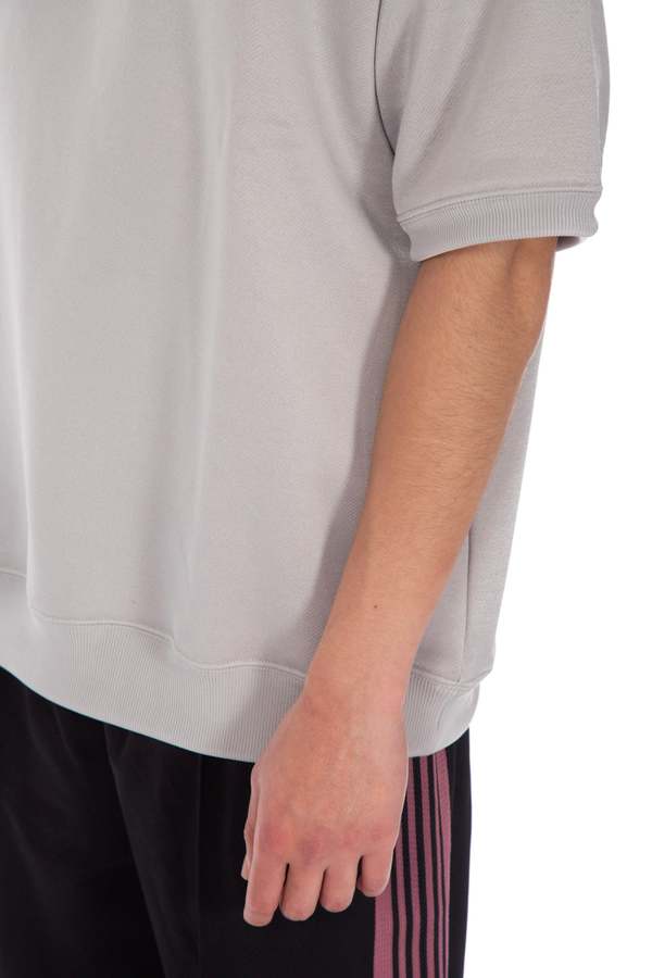 トップス NEEDLES S/S MOCK NECK TEE GRAY Needles Short Sleeve Mock Neck Tee - Grey | Garmentory