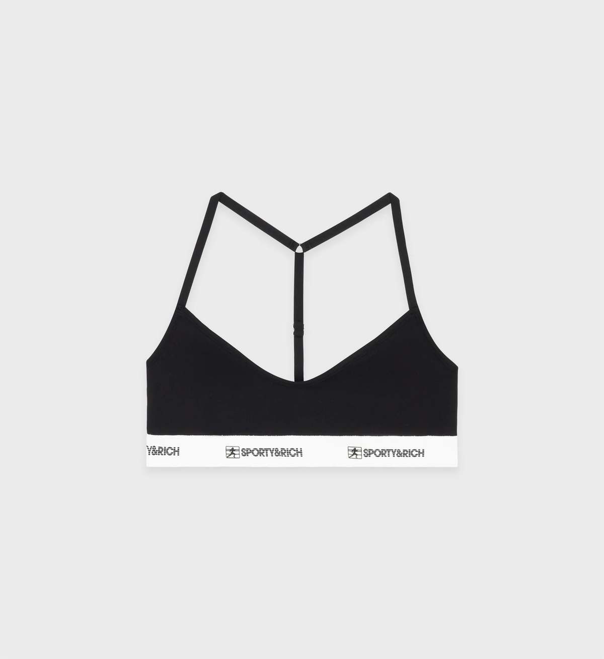 Sporty & Rich 80S Runner Sports Bralette - Black/Black - Image 4 of 5