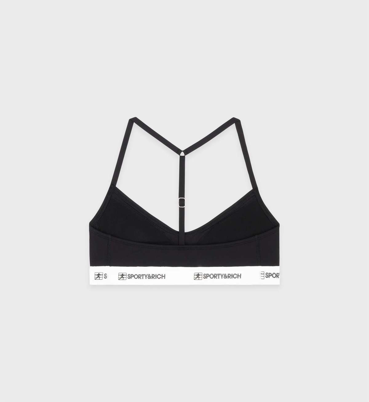 Sporty & Rich 80S Runner Sports Bralette - Black/Black - Image 5 of 5