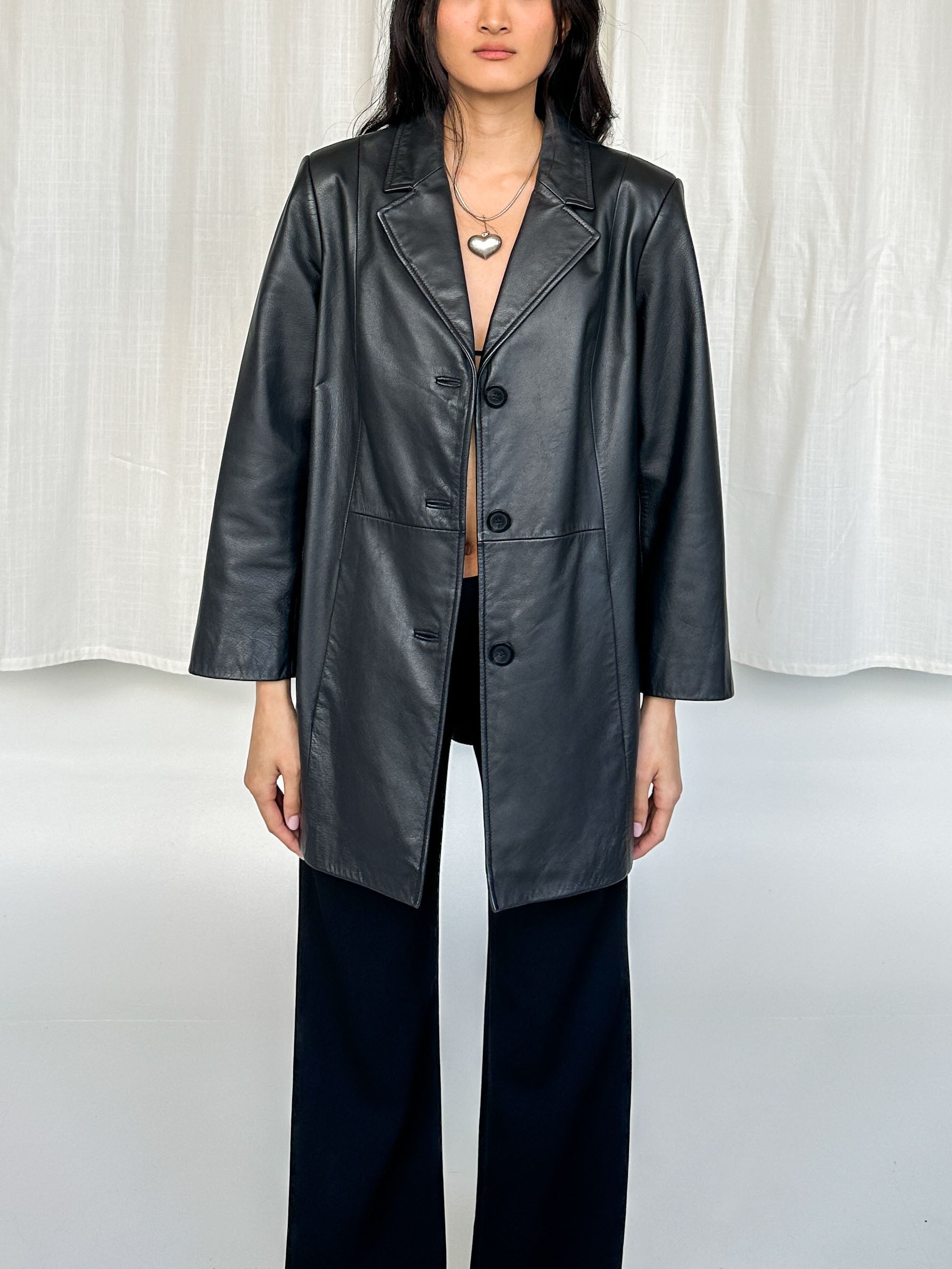 ジャケット・アウター vintage 90s D'URBAN leather half coat 45927_batch39_33154.jpg