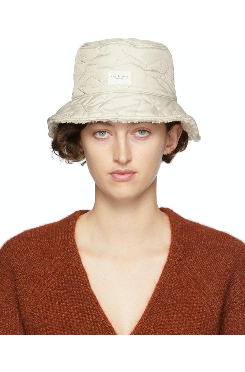 rag & bone Reversible Beige Addison Bucket Hat | Garmentory display picture 1