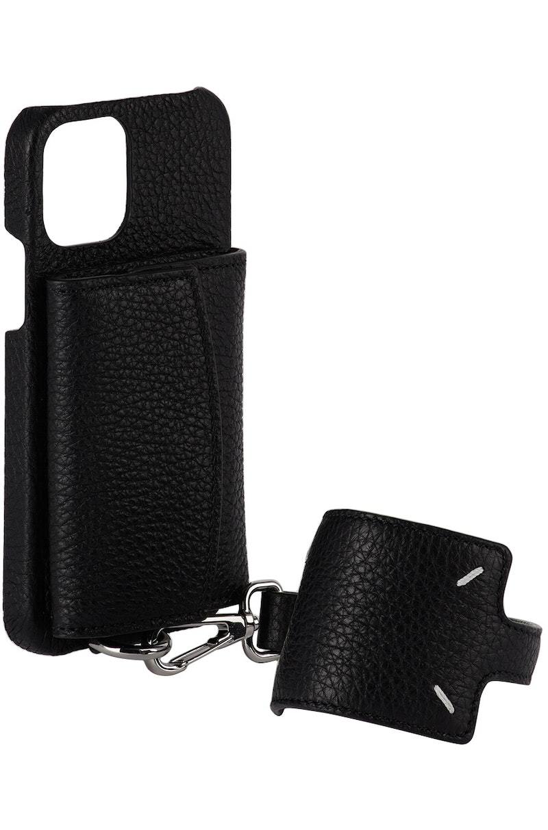 【MAISON MARGIELA】BLACK RUBBERIZED PHONE CASE Maison Margiela Black Phone Case Wallet | Garmentory