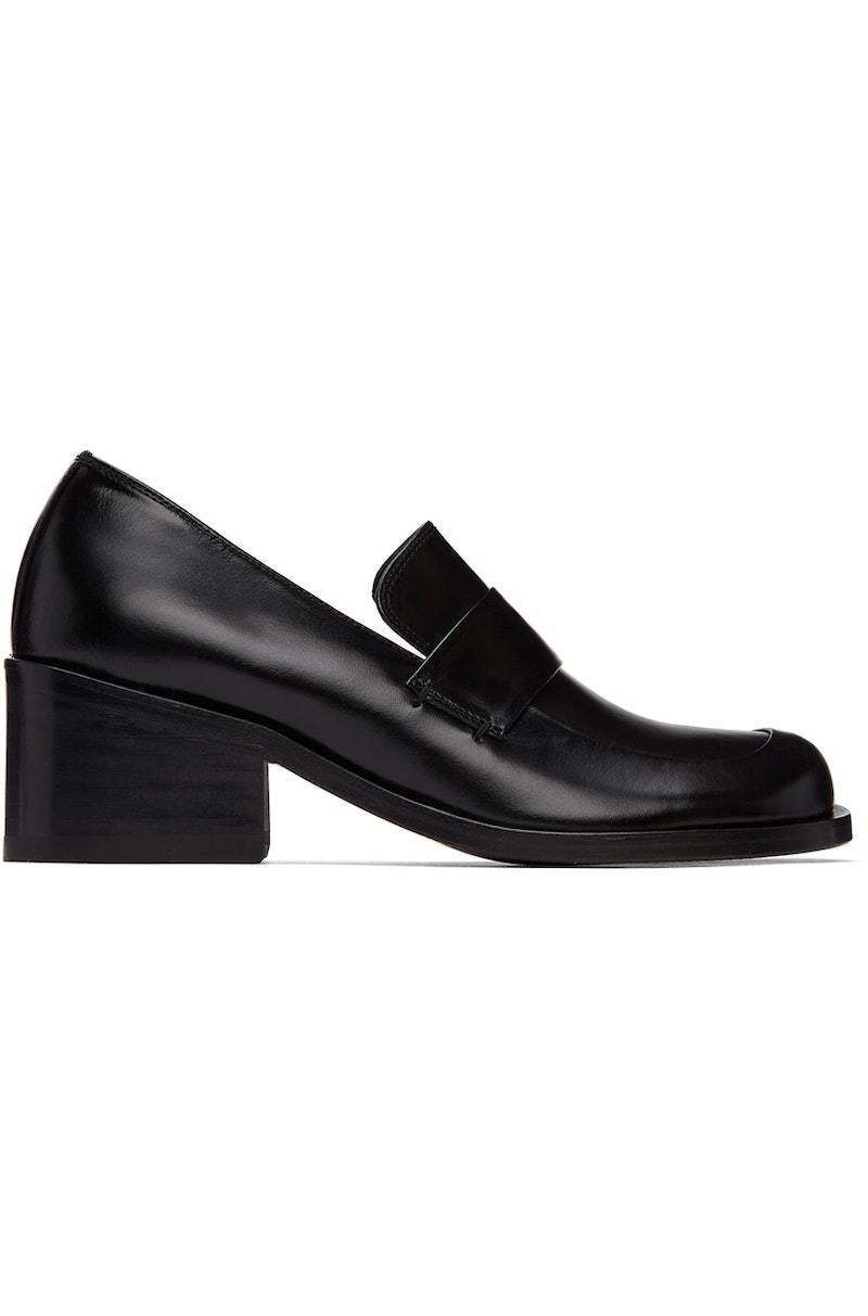 【関税込み】AMOMENTO ブラック Rounded ローファー Round Penny Loafers – La Garçonne