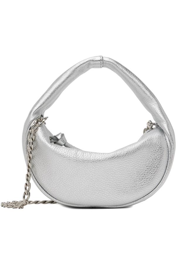 BY FAR Silver Baby Cush Bag | Garmentory BY FAR Silver Baby Cush Bag | Garmentory