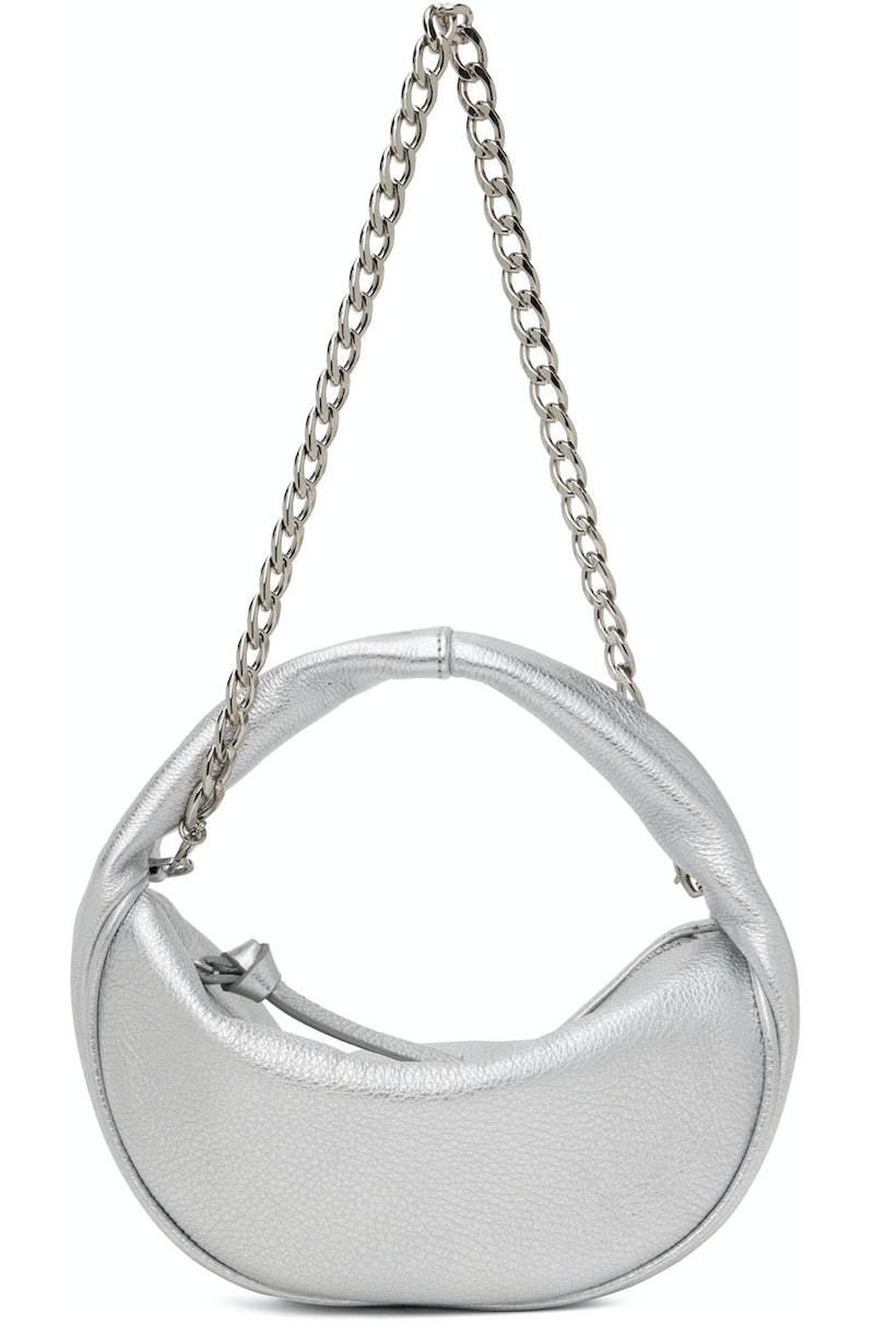 BY FAR Silver Baby Cush Bag | Garmentory