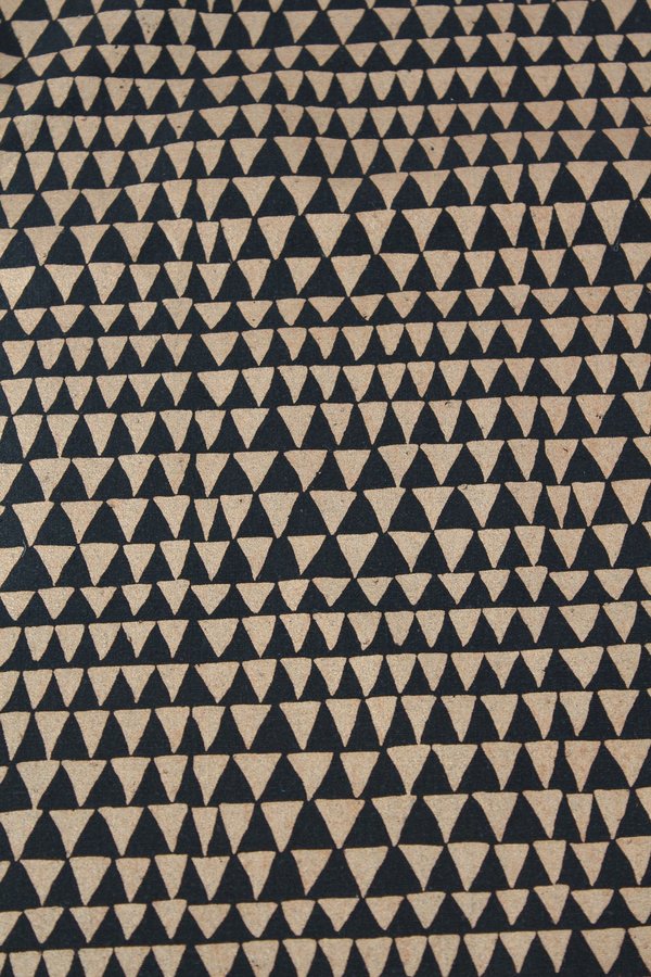 Beklina Lina Rennell Silk Noil Yardage - Copper/Triangle Black Beklina Lina Rennell Silk Noil Yardage - Copper/Triangle Black