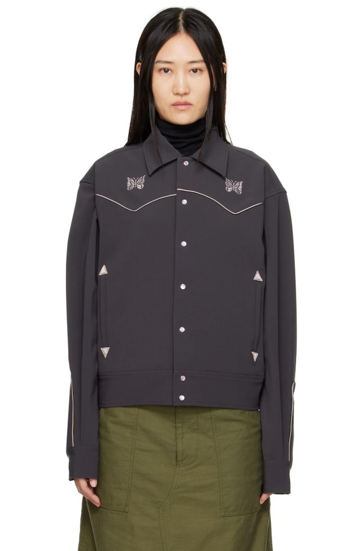 NEEDLES Gray Piping Cowboy Jacket | Garmentory