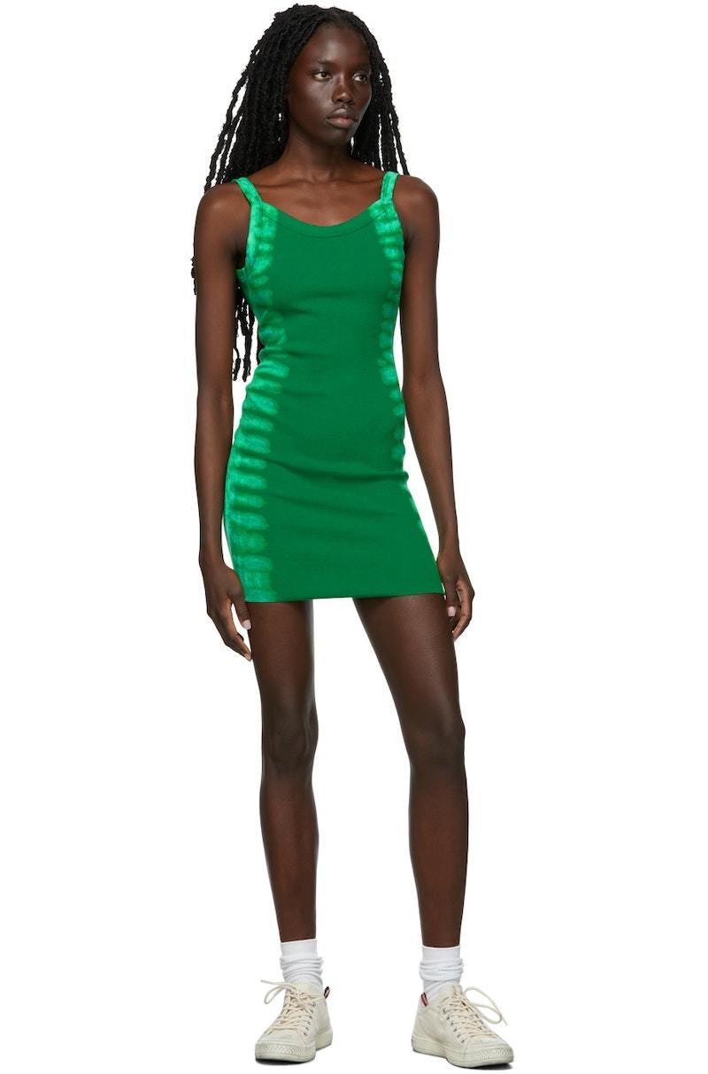 cotton citizen tank dress COTTON CITIZEN Green Verona Tank Dress