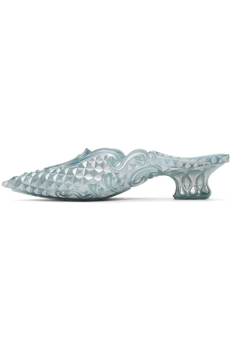 Y/Project Blue & Silver Melissa Edition Point Mules | Garmentory