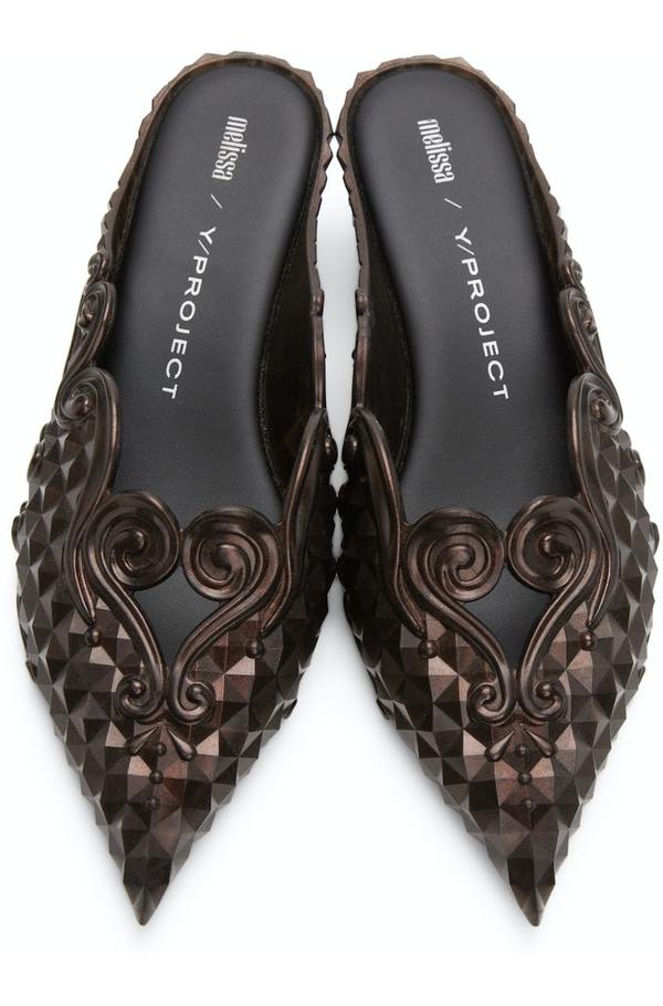 Y/Project Brown Melissa Edition Point Mules | Garmentory