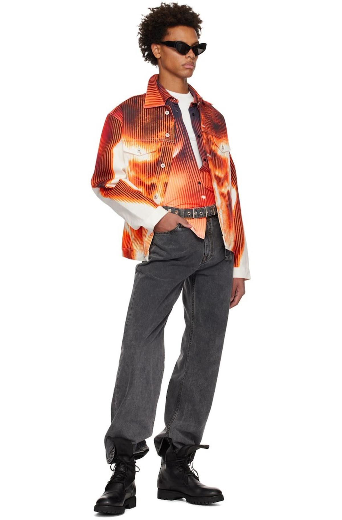 Y/project SSENSE Exclusive White & Orange Jean Paul Gaultier
