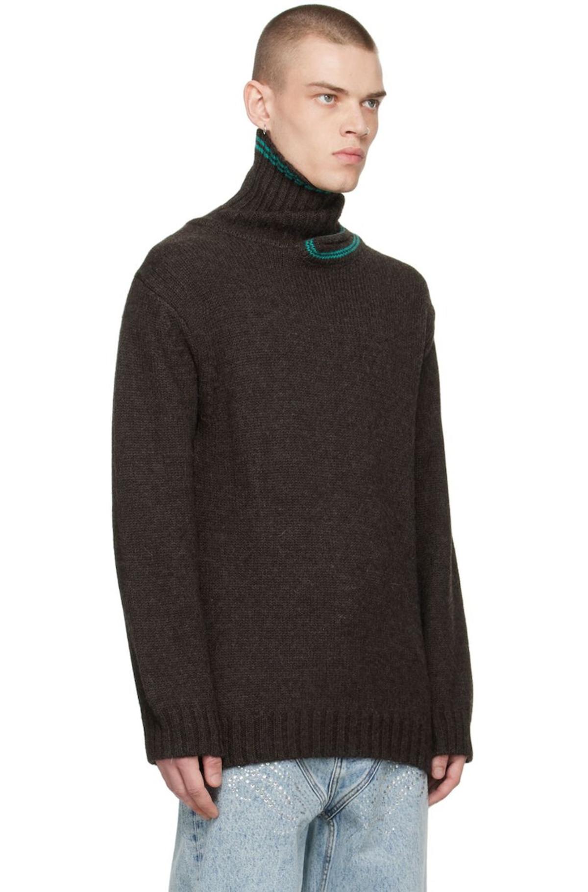 Y/project Double Neck Turtleneck - Brown | Garmentory