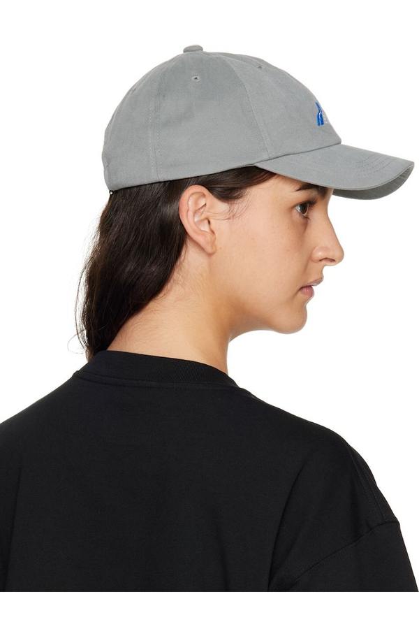 We11done Grey Logo embroidered Cap Grey Uni size We11done Gray Logo Cap | Garmentory main image 3