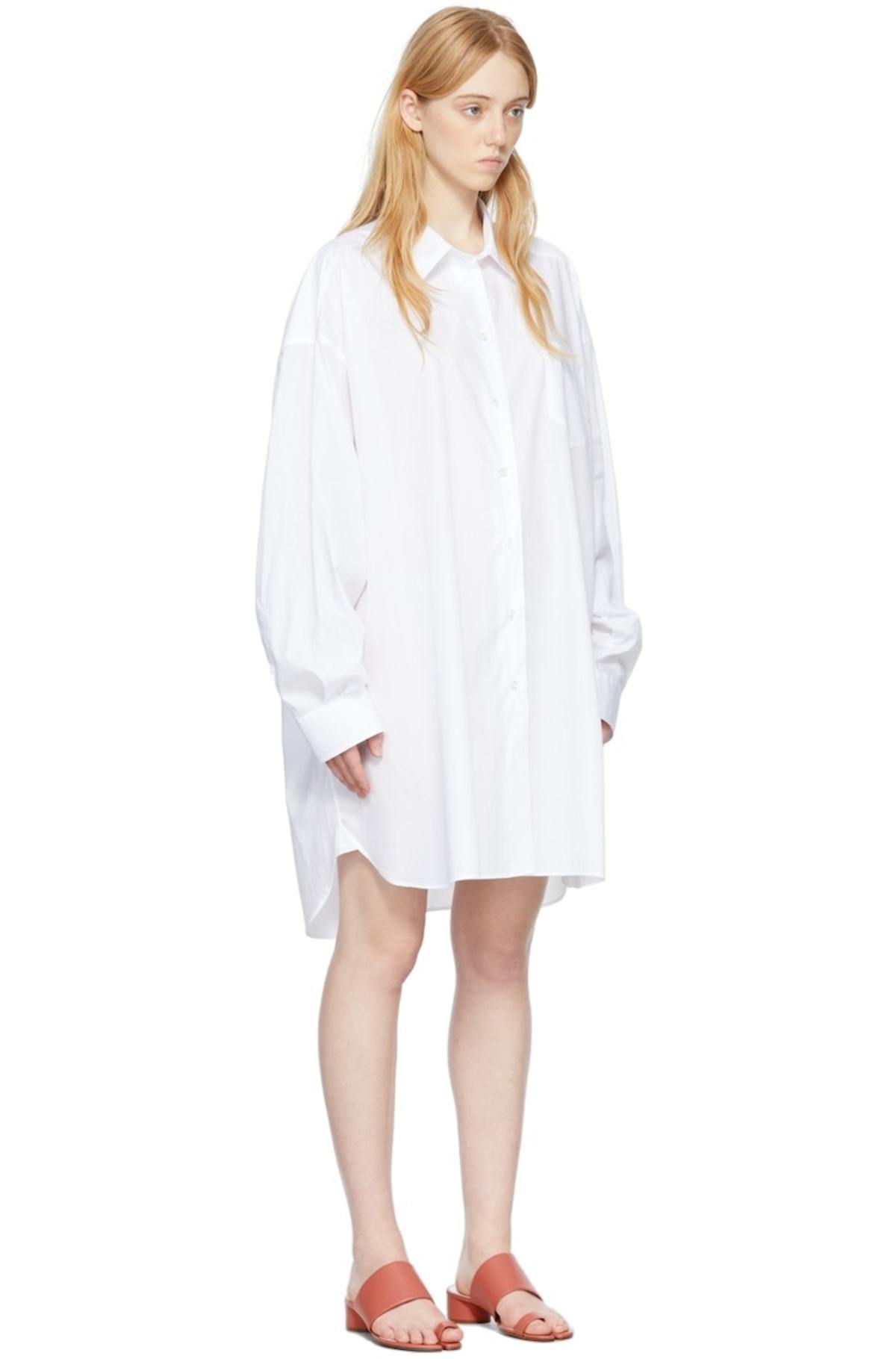 Maison Margiela White Cotton Mini Dress | Garmentory