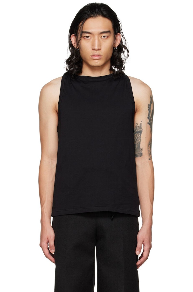 トップス salvation Y16AsymmetricDrapedTank Y-Project-Black-Twisted-