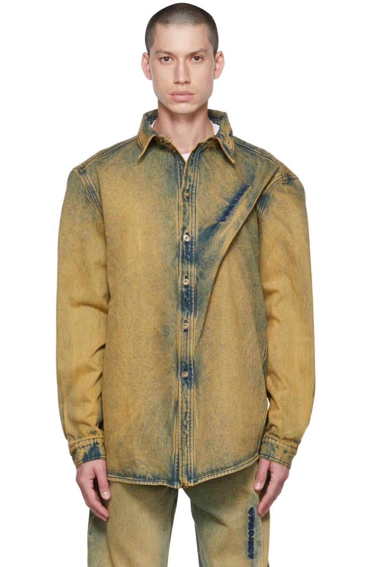 Y/Project Beige Pinched Shirt | Garmentory