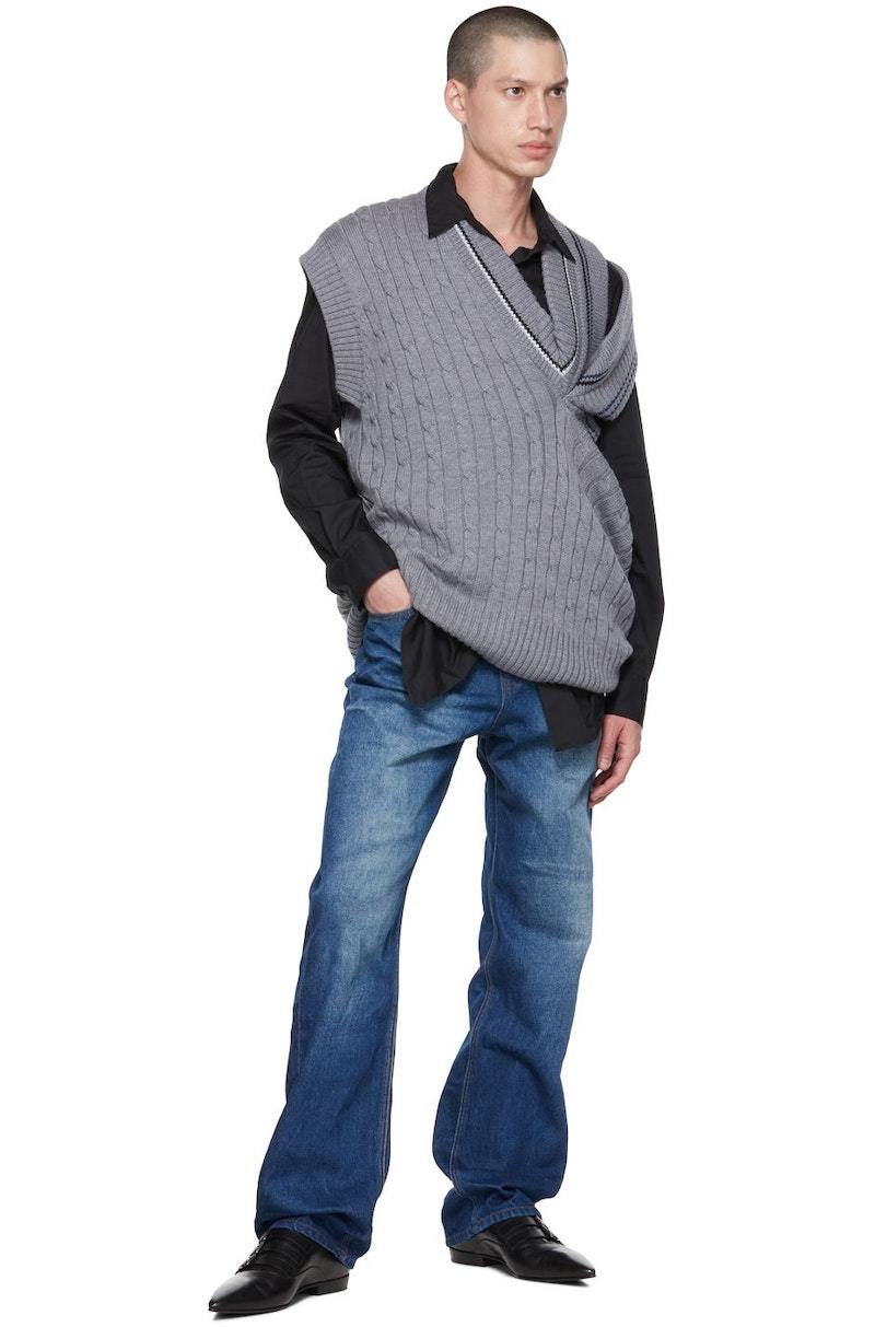 トップス Y/project Triple Collar Cricket Vest Y/Project SSENSE Exclusive Beige Triple Collar Cricket Vest Y/Project