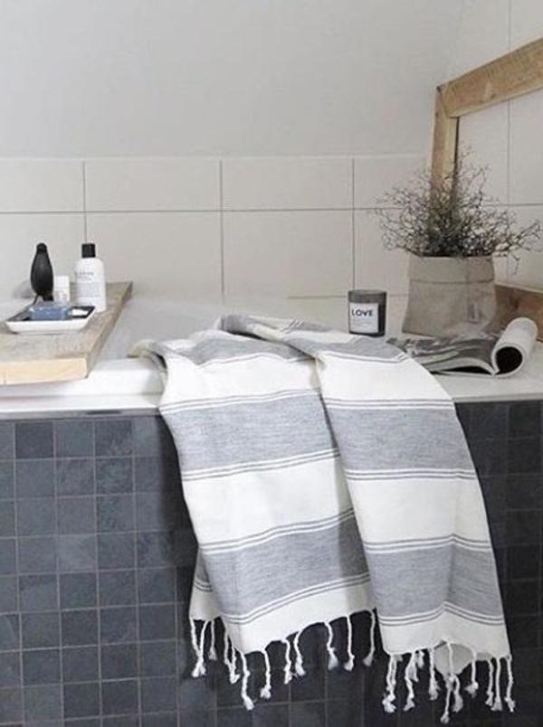 Tama Towels Fouta Cloud - White Gray