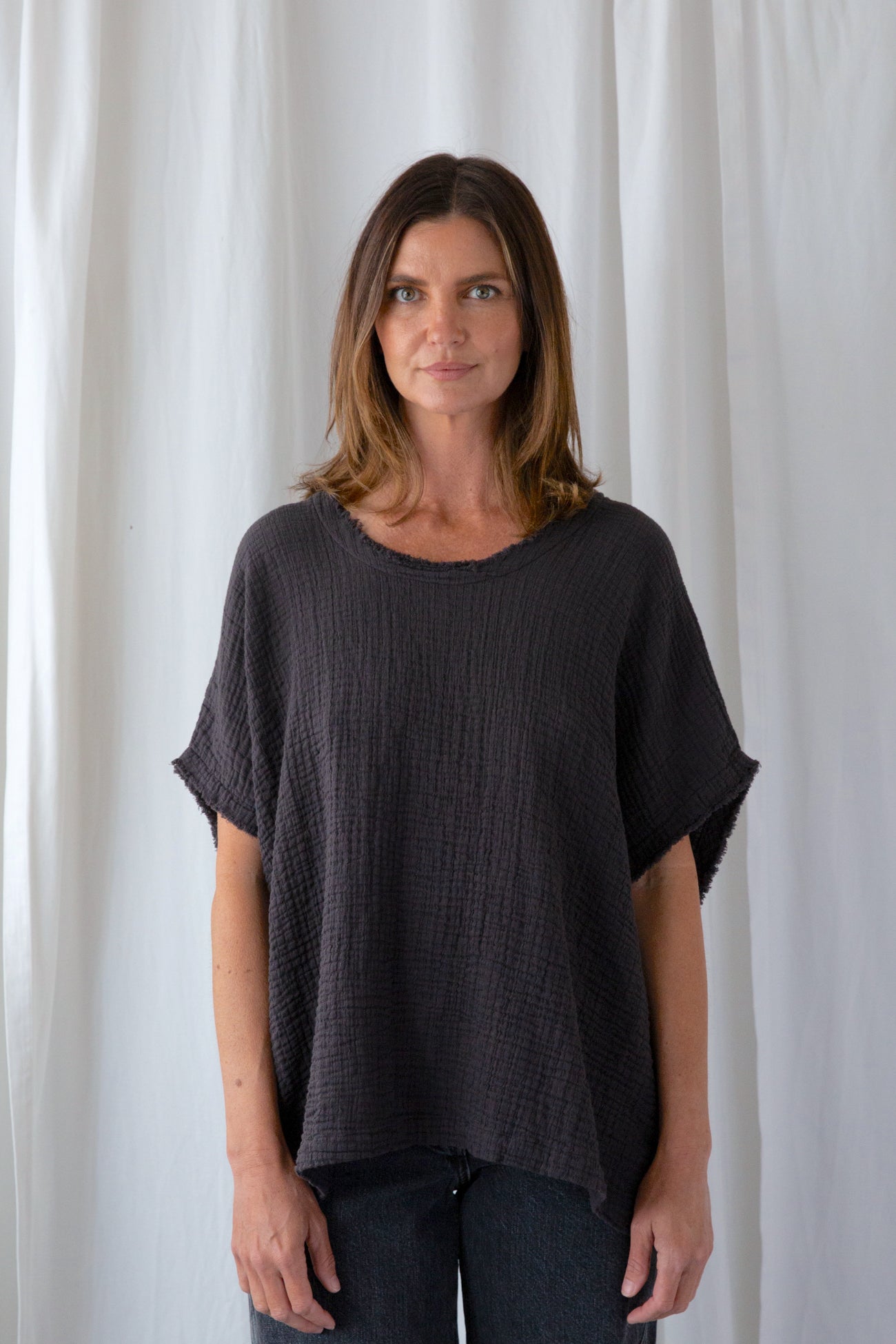 Black Crane Coral Top - Graphite | Garmentory